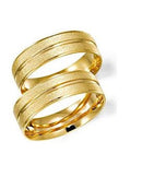 Par Alianças Casamento Ouro 18 Kilates Alianças Noivado  Compromisso 11.50 Gramas  7 mm Fosca com Risco no Meio