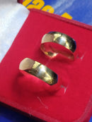 Alianças Boleadas Ouro 18k Noivado e Casamento 12 Gramas 7 mm