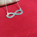 Colar Prata 950  do Infinito tamanho colar 45 cm 1 mm e infinito 39mm x 15 mm Peso total 4,50 Gramas