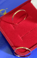 Alianças 1 mm Peso 1.20 Gramas Boleada Ouro 18 Kilates