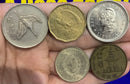 Kit 5 Moedas 10 Pesos e Outras Estangeiras Raras