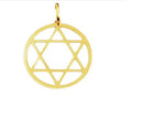 Pingente Estrela Davi Ouro 18 K Peso 1.00 Grama 10 mm