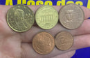 5 Moedas 1 Cent,  2 Cent, 5 Cent, 10 Cent e 20 Cent