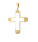 Pingente Cruz Ouro18 Kilates Maciço 3.00 Gramas 30 mm