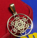 Kinitial Metatron Cube Pingente Religioso Símbolo Meditação  Aniversário Presente 2.50 Gramas 33 mm