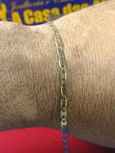 Pulseira Piastrine Ouro 18 Kilates Peso 1.10 Gramas 1.50 mm 21 Cm