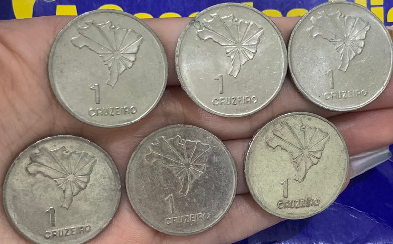 6 Moedas 1 Cruzeiros Repulblica do Brasil