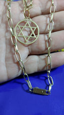 Pingente Estrela de Davi Ouro 18 kilates Peso 4 Gramas 35 mm Maciço