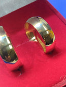 Alianças Boleadas Ouro 18k Noivado e Casamento 12 Gramas 7 mm