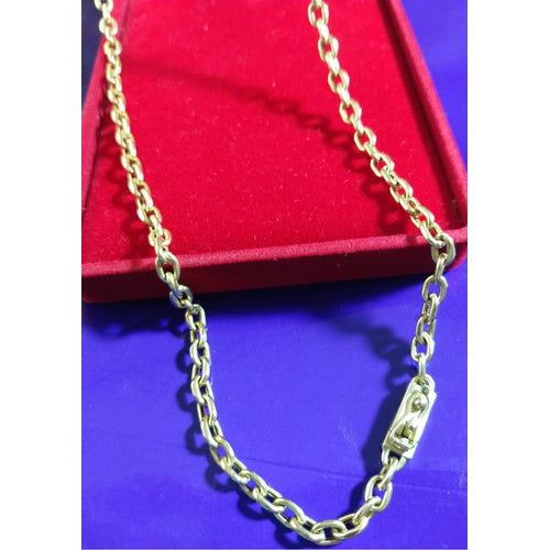 Cordão Cadeado Ouro 18 K/750 / Oco / 3 Mn /13 Gramas /60 Cm