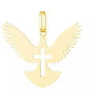 Pingente Espirito Santo Ouro 18 Kilates 1.00 Gramas 12 mm
