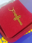 Pingente Cruz 20 mm Ouro 18 Kilates Peso 0.40 Grama