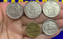Kit 5 Moedas de dólar 5 Pitas 10 Ccntavos e 500 Brasil Raraas