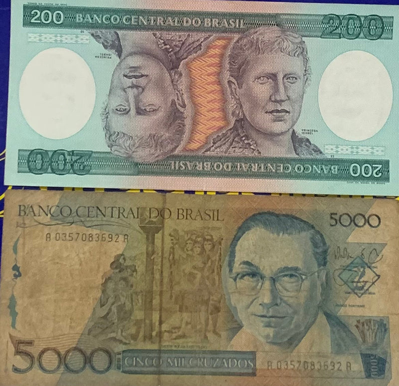 9 Cédulas Antigas Coleção Nacionais Antigas Coleção  Nova, Raras e Colecionáveis