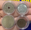 Kit 4 Moedas Estrangeiras Coleção Novas Na Cápsula