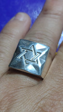 Anel Estrela de Davi Prata 950 20 mm