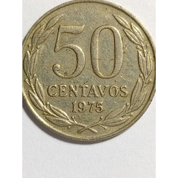 Moeda 50 Centavos do Chile 1975