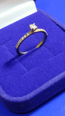 Anel Ouro 18 Kilates Pedras Zircônias Peso 2 Gramas