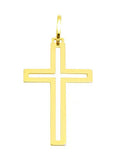 Pingente Cruz Peso 1.45 Gr 1.4 mm Ouro18 Kilates