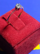 Anel Chuveirinho Solitário Pedra 4 mm Zircônias Ouro 18 Kilates Todas as Cores 1.25 Gramas