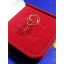 Anel ouro 18 k corações peso 0,70 grama topo 10 mm fio 1 mm