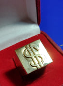 Anel Ouro 18 Kilates Oval Aberto Peso 9 Gramas 18 mm