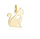Pingente Gato Ouro 18 k Peso 2.20 Gramas 22 mm