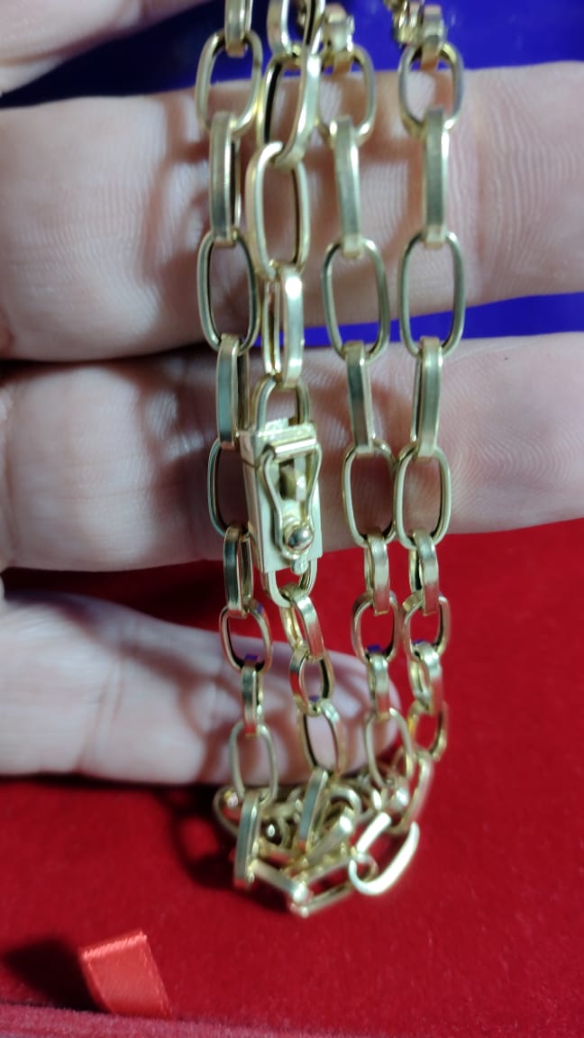 Cordão Ouro 5 Mm / Ouro 18k / Oco / 13 Gramas / 60 Cm