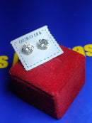 Brincos 6mm Zircônia Ouro 18 Kilates  1.00 Grama