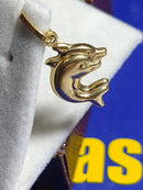 Pingente Casal Golfinho Ouro 18 Kilates Peso 1.20 Gramas 12 mm