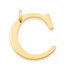 Pingente Letra C Ouro 18 kilates 1.50 Gramas 30 mm Temos todas Letras
