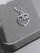 Pingente Prata 950 de lei  mm 20 mm Te amo