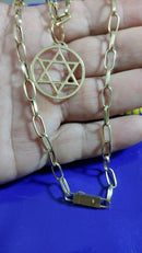 Pingente Estrela de Davi Ouro 18 kilates Peso 4 Gramas 35 mm Maciço