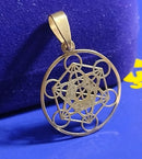 Kinitial Metatron Cube Pingente Religioso Símbolo Meditação  Aniversário Presente 2.50 Gramas 33 mm