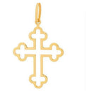 Pingente Cruz 1.45 Gramas 1.55 mm Ouro18 K Papal