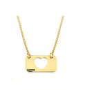 Colar Coração Nome Personal 20 x 22 mm Ouro 18 Kilates Peso 2,00 Gramas 45 Cm Todos Nomes