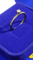 Anel Ouro 18 Kilates Pedras Zircônias Peso 2 Gramas