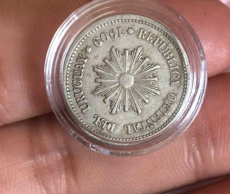 Moeda 2 Centésimos 1909 Uruguay Na Cápsula