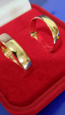 Alianças Maciça Tradicional Boleadas Namoro Ouro 18 kilates Noivado 5 mm 7.20 Gramas