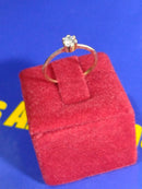 Anel Chuveirinho Solitário Pedra 4 mm Zircônias Ouro 18 Kilates Todas as Cores 1.25 Gramas