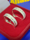 Aliança Prata 7 mm Trabalhada com Risco