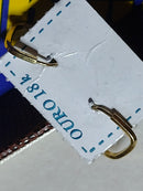 Par Brinco Ouro Quadrado18 Kilates Peso 0.50 Grama Aro 10 mm