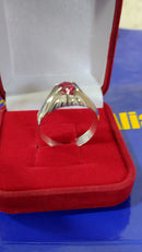 Anel Pé de Cabra Prata 950  Pedra Zircônia 6 mm Todas Cores