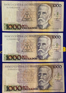 6 Cédulas 1.000 Cruzados