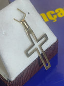 Pingente Cruz Lisa 40 mm 2.00 Gramas Maciço Ouro 18 Kilates
