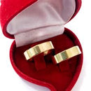 Alianças 4 mm  Casal Casamento Ouro 18 Kilates Noivado Casal Maciça 4.70 Gramas Par Maciça