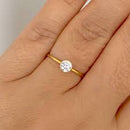 Anel Um Aro Ouro 18 Kilates 1.00 Grama Pedra Zircônia 5mm Maciço Todas Cores de Pedras