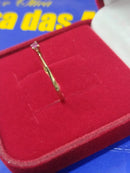 Anel Ouro 18 kilates 1,10 Gramas Pedra Zircônia 3 mm Todas Cores