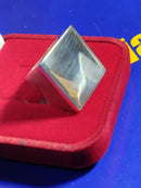 Anel Prata 950 Quadrado 20mm x 20 mm Liso