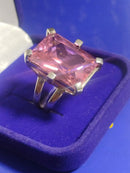 Anel Prata 950 Pedra Zircônia 20 mm x 15 mm Peso 13 Gramas Maciço                                         Valor 399,00